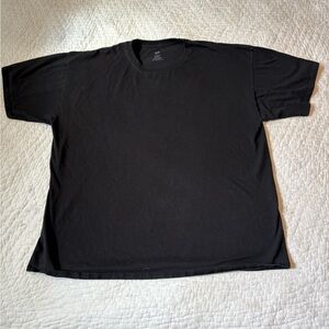 Hanes Jet Black Short Sleeve Tee